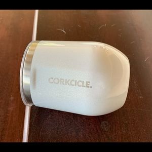 Corkcicle shimmering white tumbler
